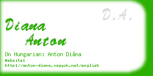 diana anton business card
