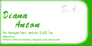 diana anton business card